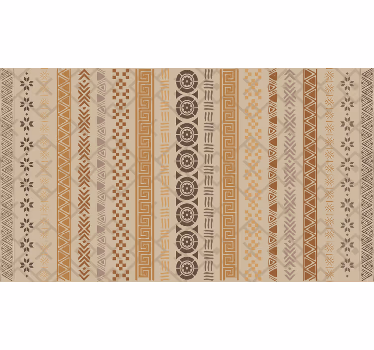 Bedroom blind with puzzle stamp effect in brown - TenStickers