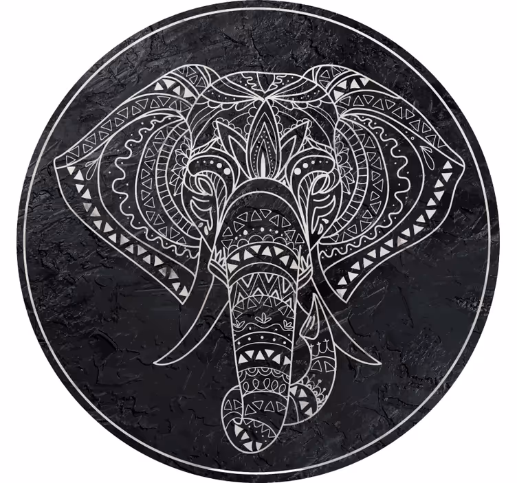 Bedroom blind in elephant-shaped marble design - TenStickers