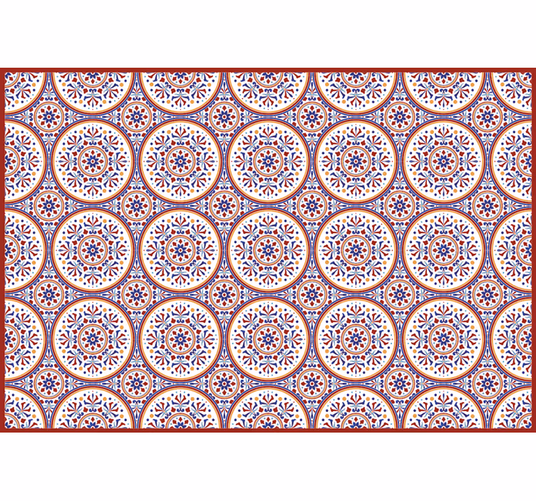 Bedroom blind with majolica tiles design - TenStickers