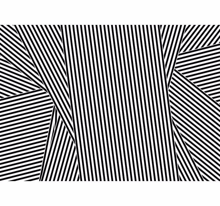 Bedroom blind with overlapping stripes - TenStickers