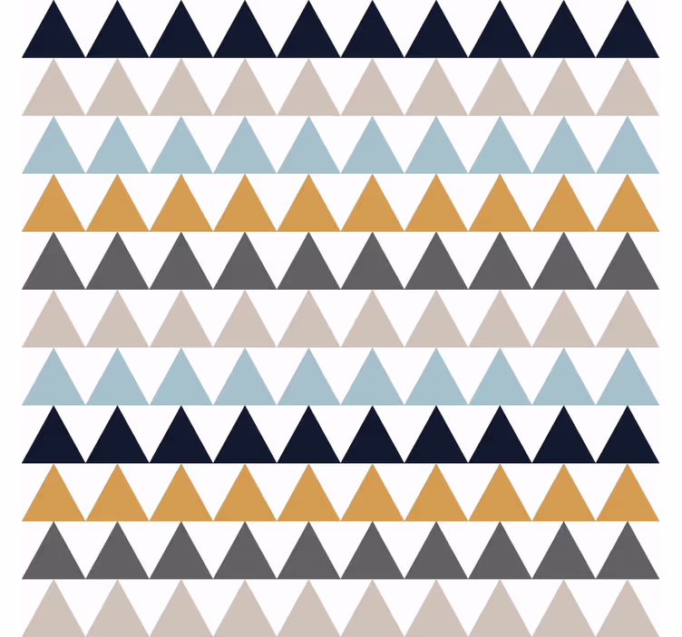 Bedroom blind sober nordic triangles - TenStickers