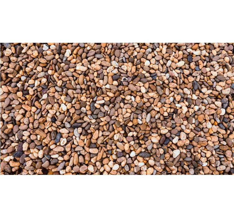 Bedroom blind sea pebbles flooring design - TenStickers
