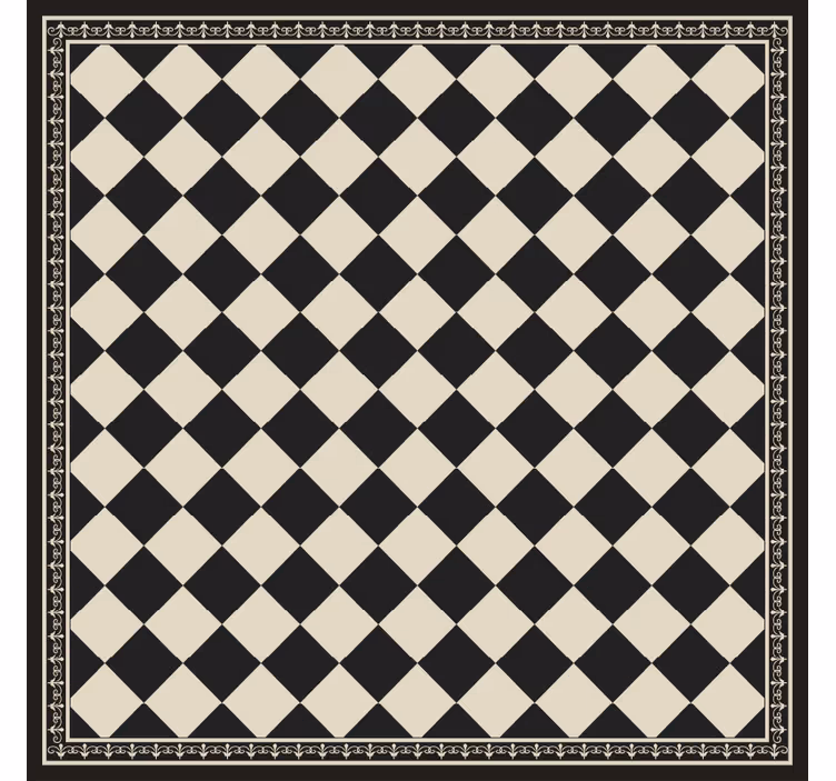Bedroom blind in black checkerboard design - TenStickers