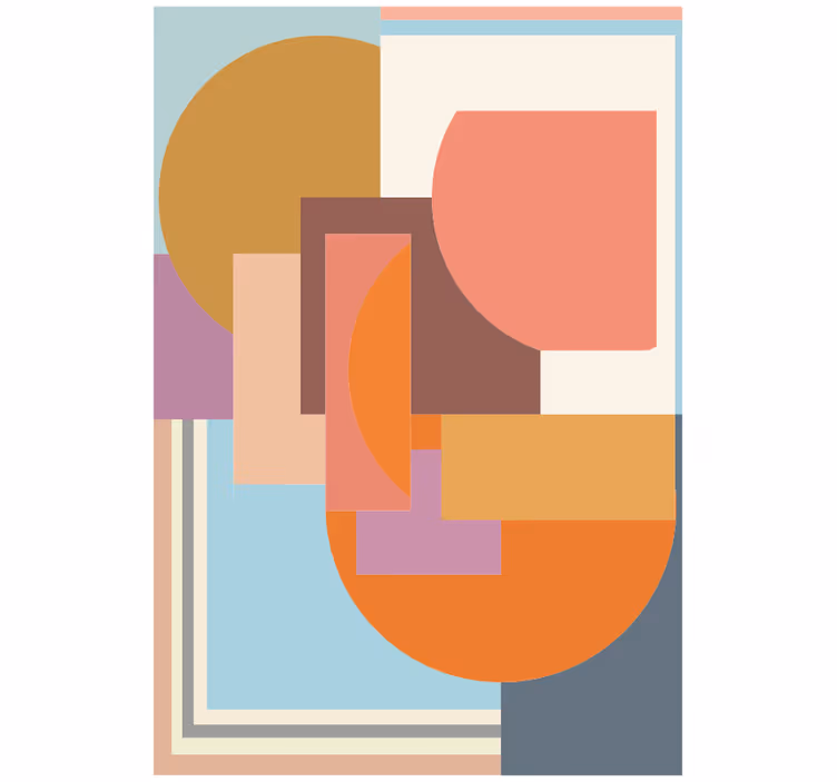 Bedroom blind in modern geometric mosaic design - TenStickers