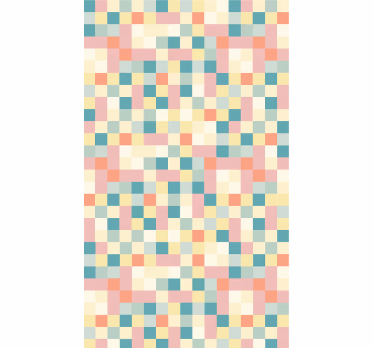 Colorful pastel squares bedroom blind - TenStickers