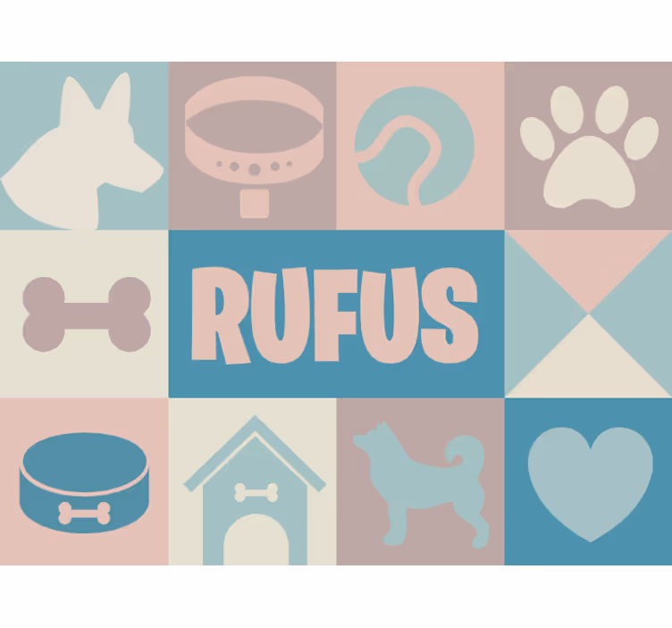 Personalized dogs bedroom blind - TenStickers