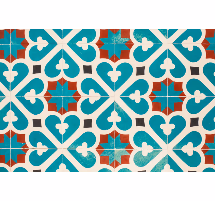 Bedroom blind tiled floor with brown details - TenStickers