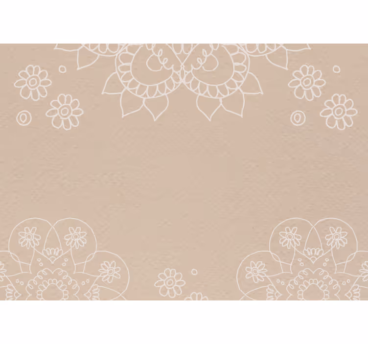 Roller blind beige india mandala design - TenStickers