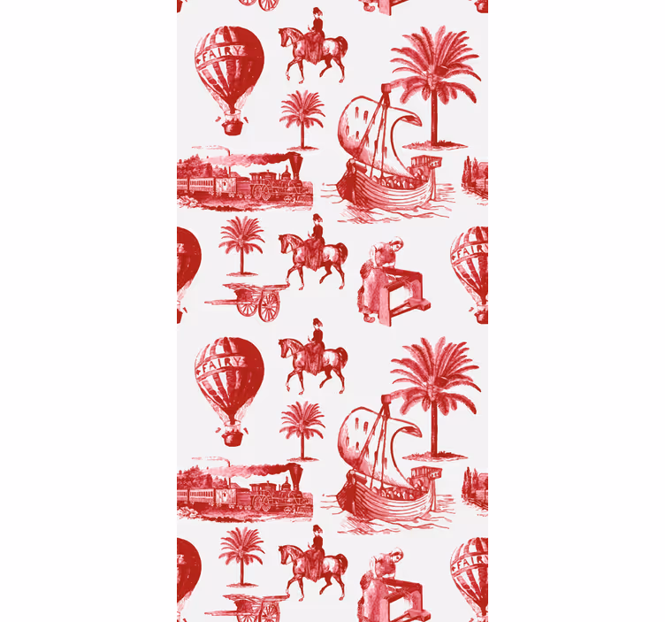 Vintage roller blind vintage travel scenes - TenStickers