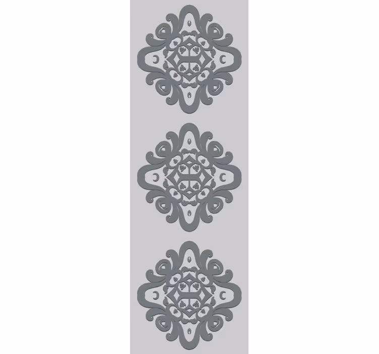 Vintage roller blind with detailed floral designs - TenStickers