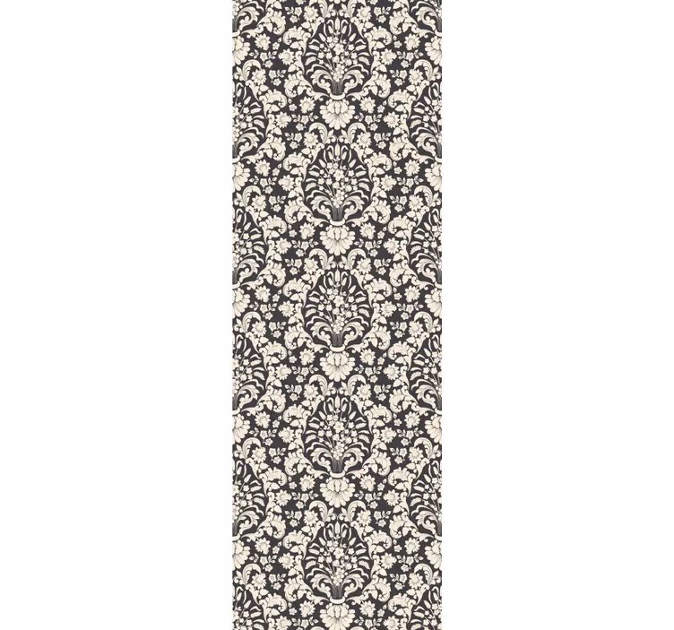 Vintage roller blind with baroque damask design - TenStickers