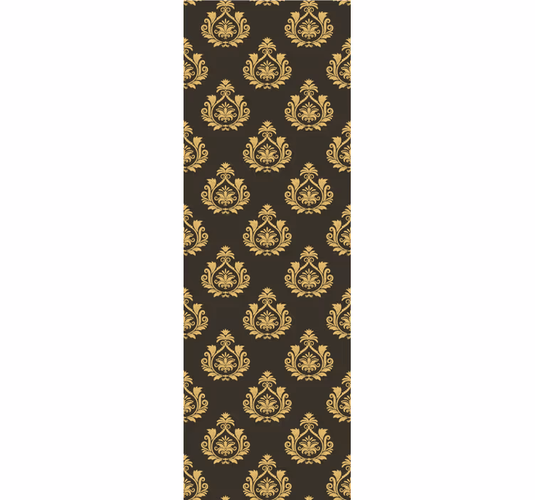 Vintage roller blind with ornate leaf design - TenStickers
