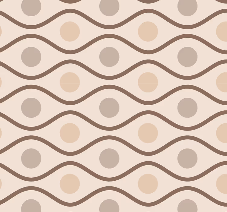Vintage roller blind in 70s beige style - TenStickers