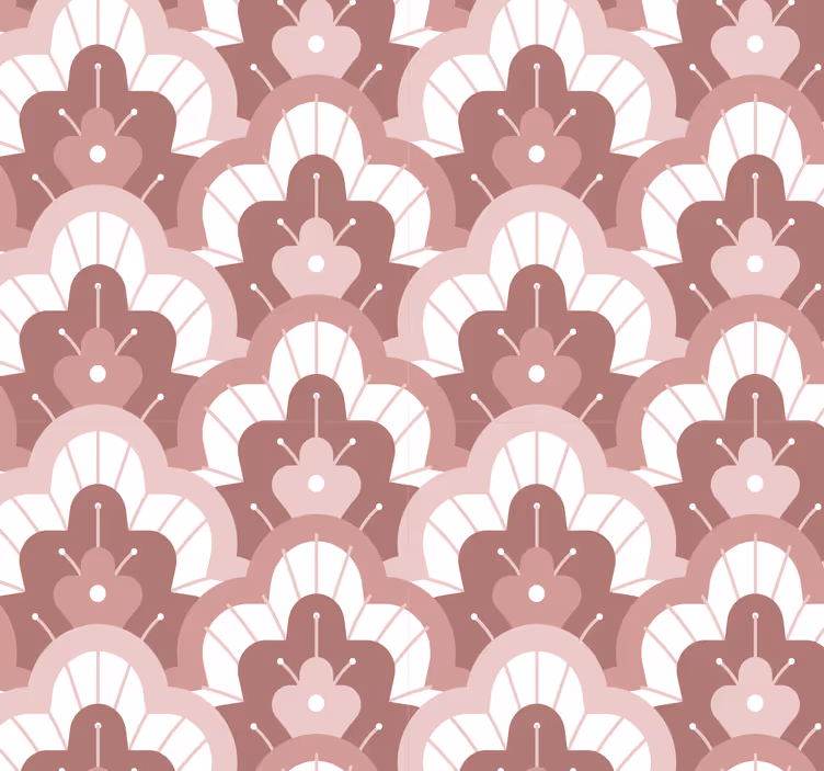 Vintage roller blind pink wallpaper - TenStickers