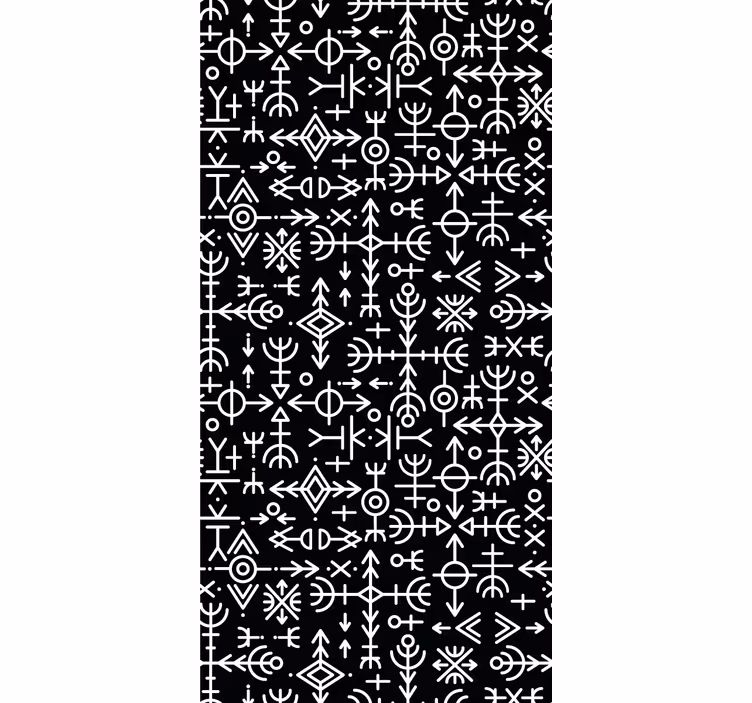 Vintage roller blind with viking symbols set - TenStickers