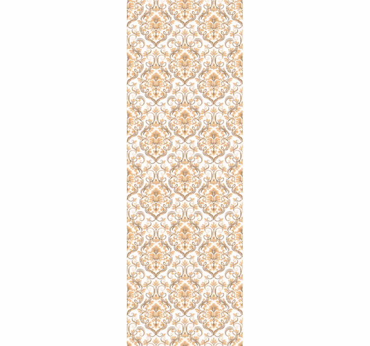 Vintage roller blind in white and gold mandala style - TenStickers