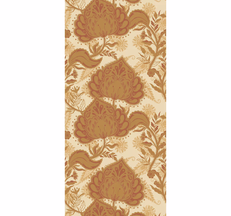 Vintage roller blind in floral damask design - TenStickers