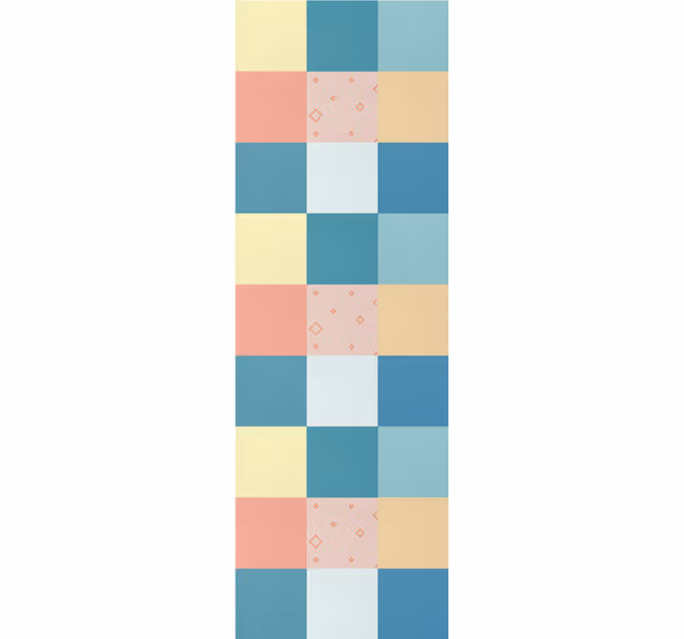 Vintage roller blind in colorful patchwork design - TenStickers