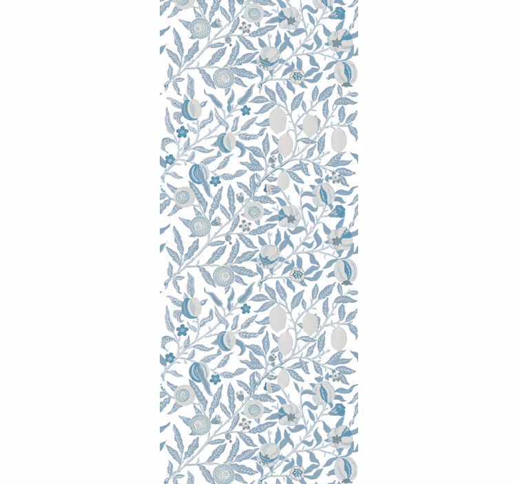 Vintage roller blind with blue flowers in victorian style - TenStickers