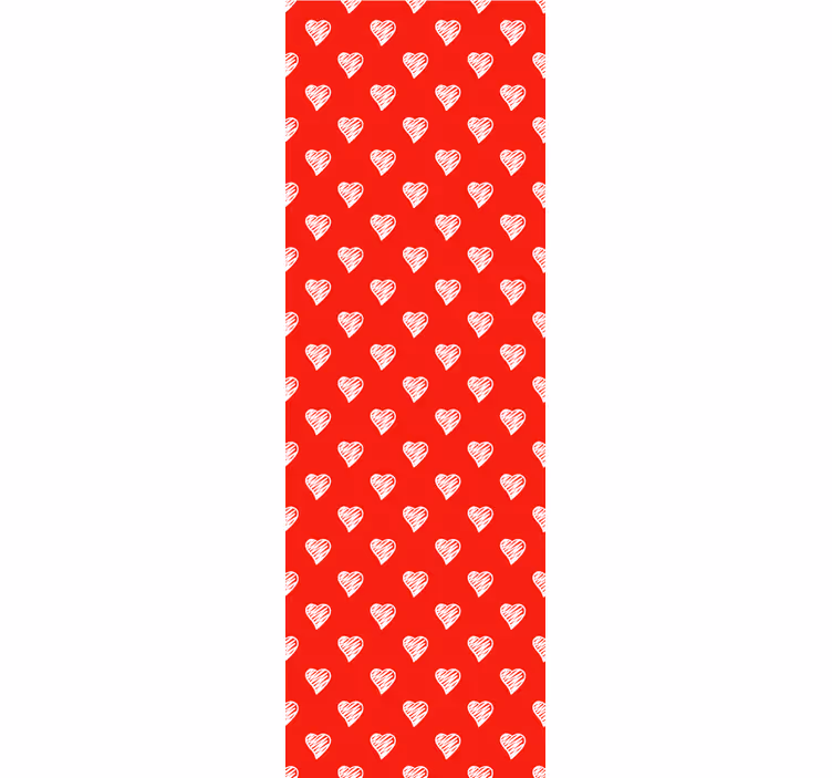 Vintage roller blind with seamless heart motifs - TenStickers