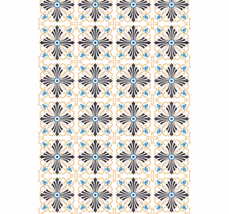 Vintage roller blind with vintage cross spiral design - TenStickers