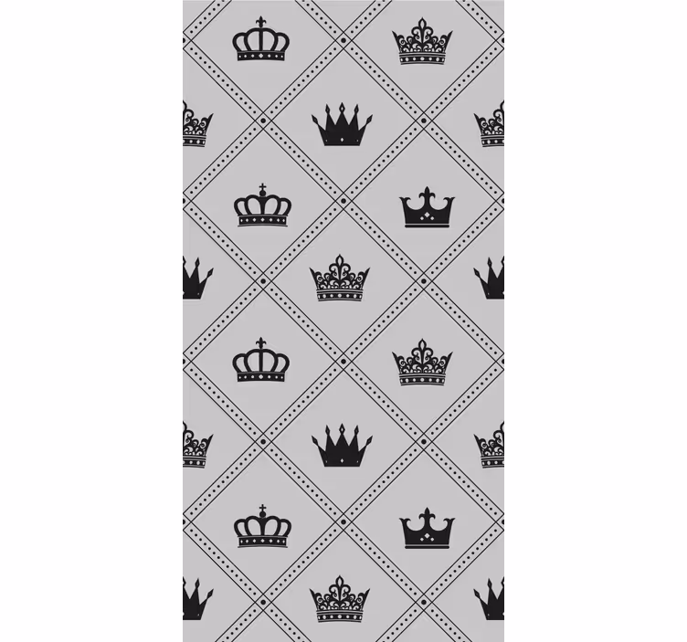 Vintage roller blind with crowns and coronet design - TenStickers
