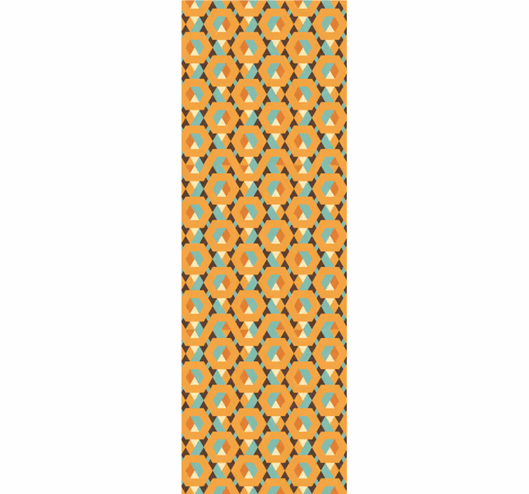 Vintage roller blind with geometric serene patterns - TenStickers