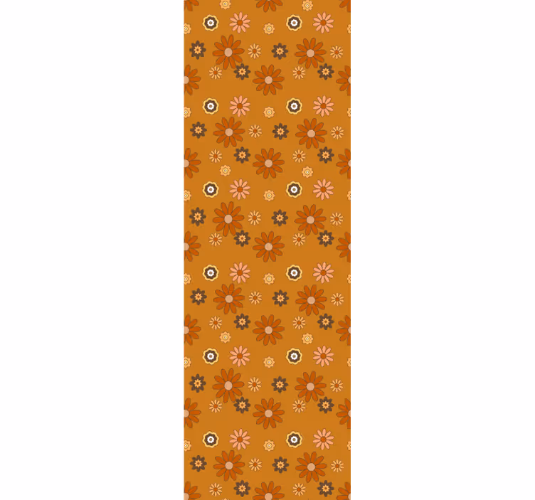 Vintage roller blind 60s floral vibes - TenStickers