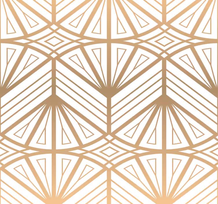 Vintage roller blind with gold gradient art pattern - TenStickers