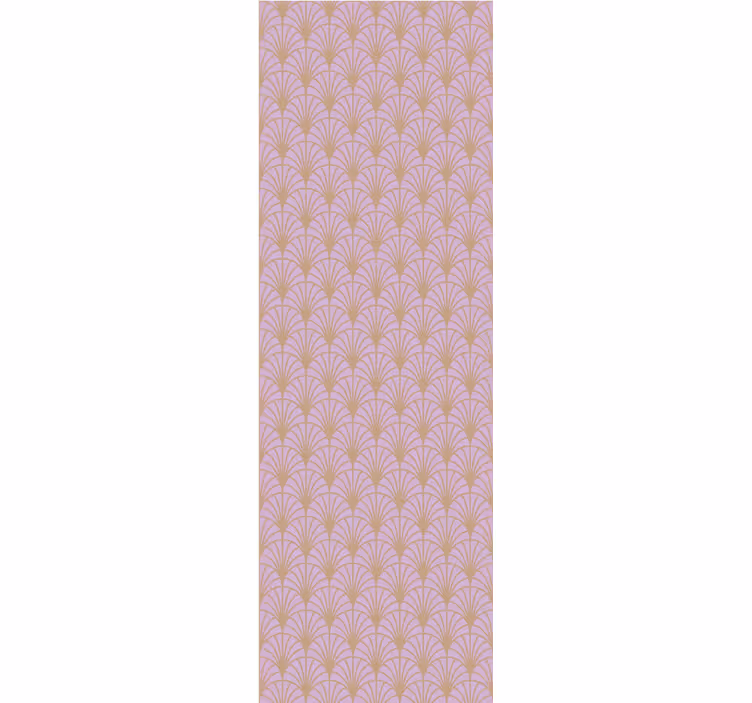 Vintage roller blind in pink and gold scales - TenStickers