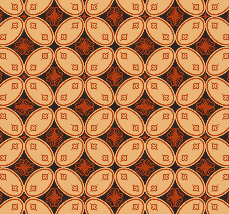 Vintage roller blind with retro pattern design - TenStickers