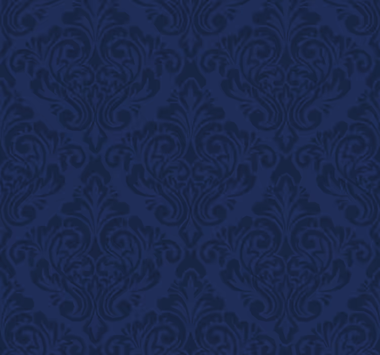 Vintage roller blind in navy blue damask - TenStickers