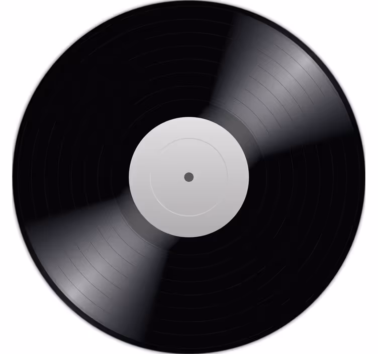 Black roller blind vinyl record mat - TenStickers