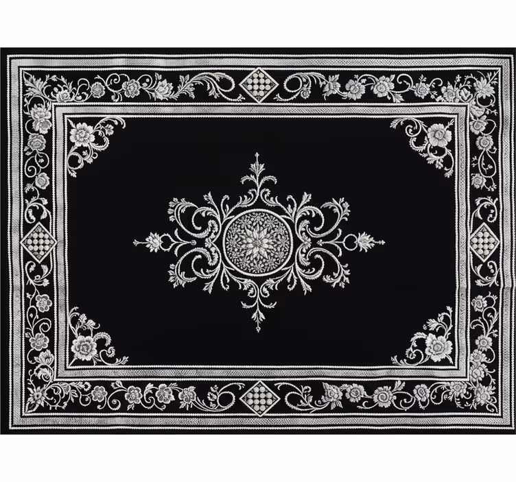 Black roller blind in classic oriental style - TenStickers