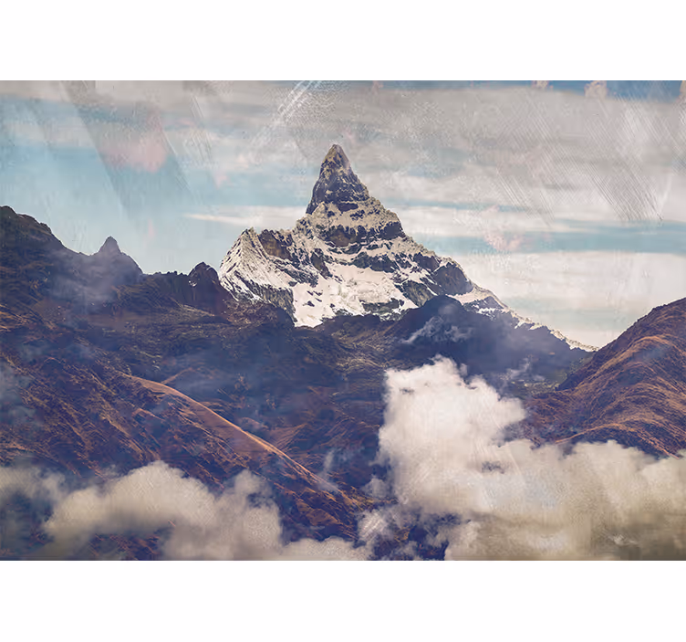 Living room blind alpamayo peak - TenStickers