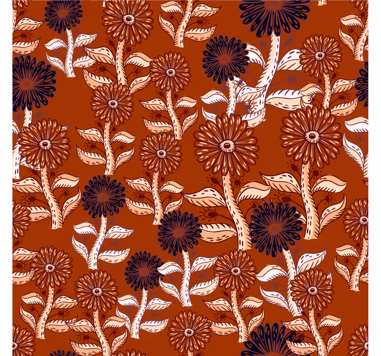 Living room blind african style abstract sunflower - TenStickers