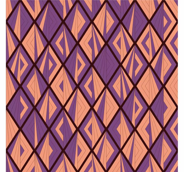 Living room blind in african style purple diamond pattern - TenStickers