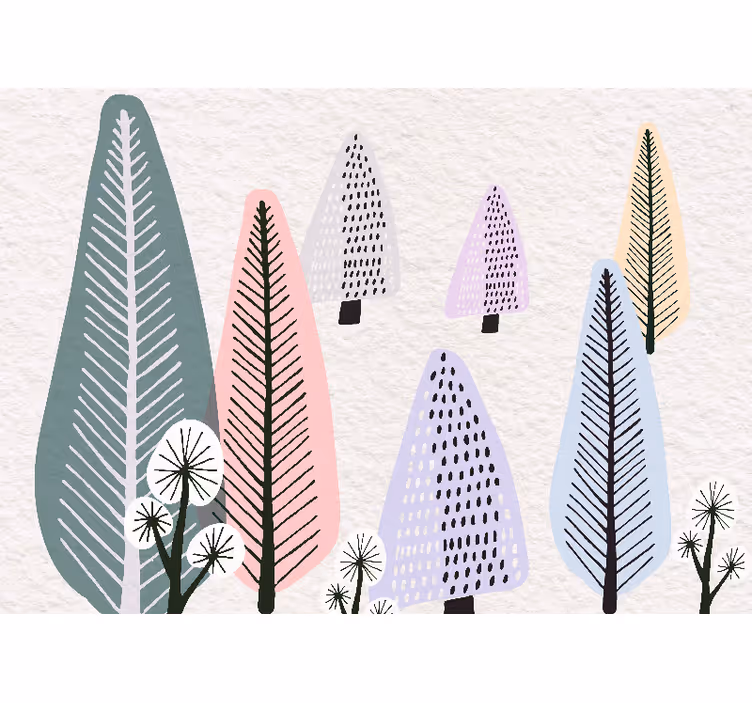 Living room blind woodland dance - TenStickers