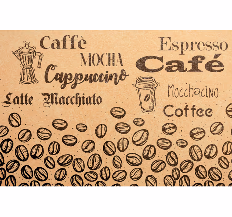 Roller blind beige loving italian coffee - TenStickers