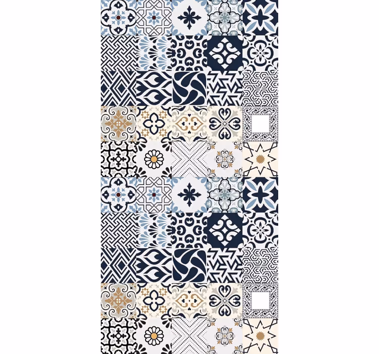 Bedroom blind in blue tiles - TenStickers