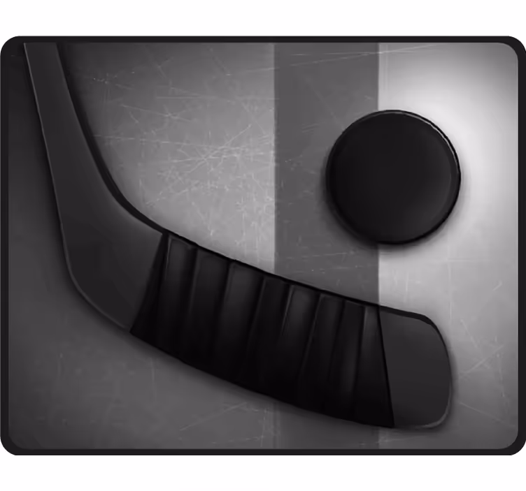 Realistic ice hockey bedroom blind - TenStickers