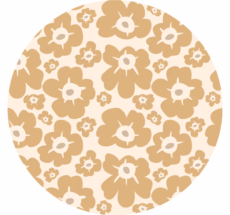Beige poppies bedroom blind - TenStickers