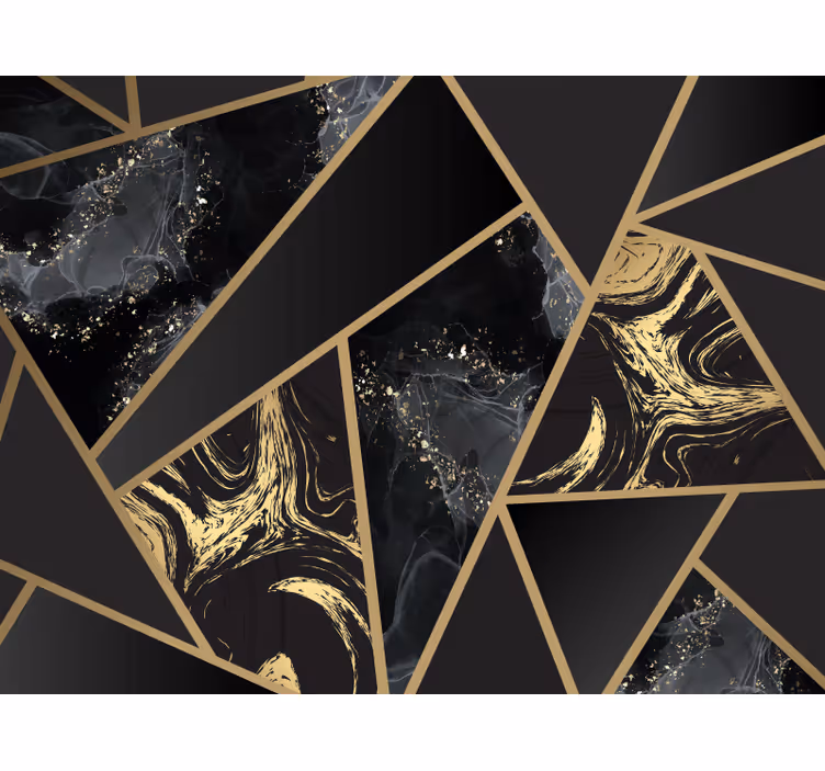 Bedroom blind geometric marble blend - TenStickers