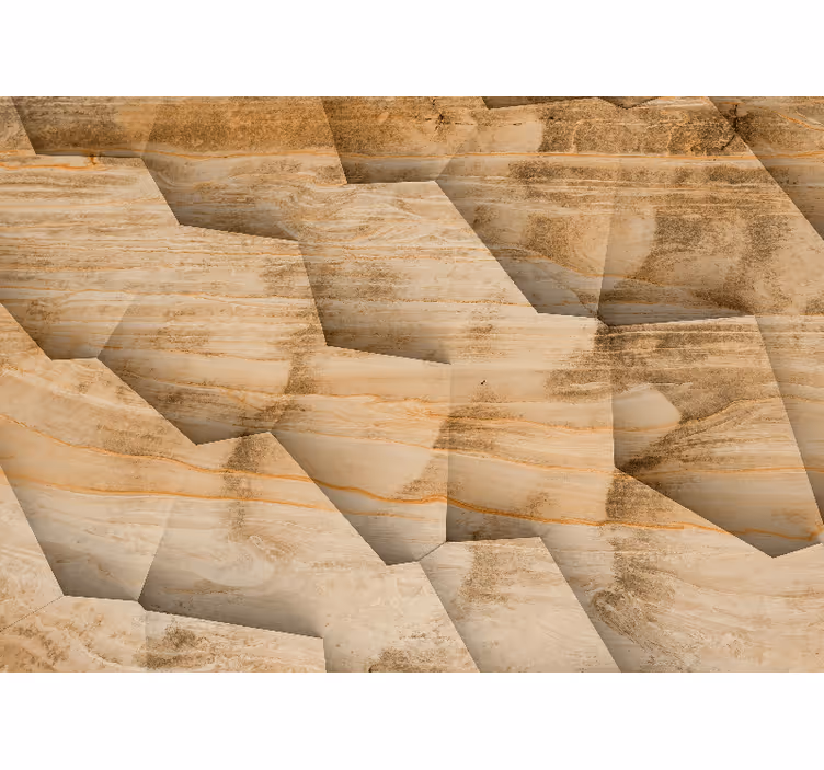 Roller blind beige wooden wall panel imitation - TenStickers