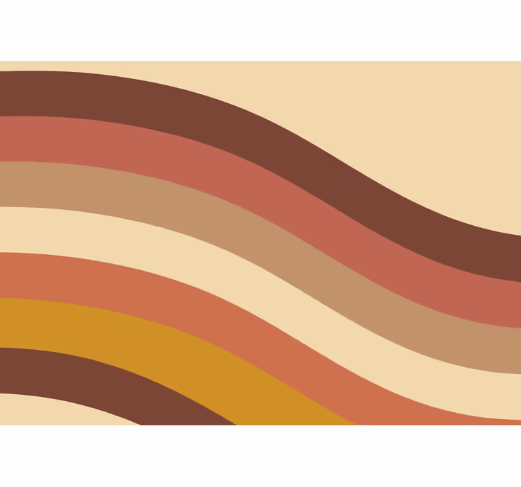 Roller blind beige with 70s stripes pattern - TenStickers