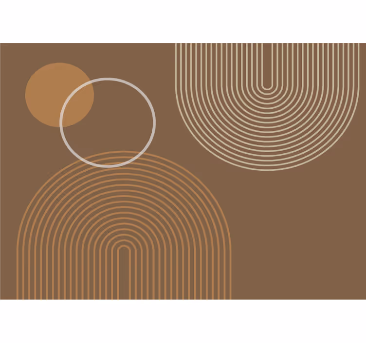 Roller blind beige warm geometric arches - TenStickers