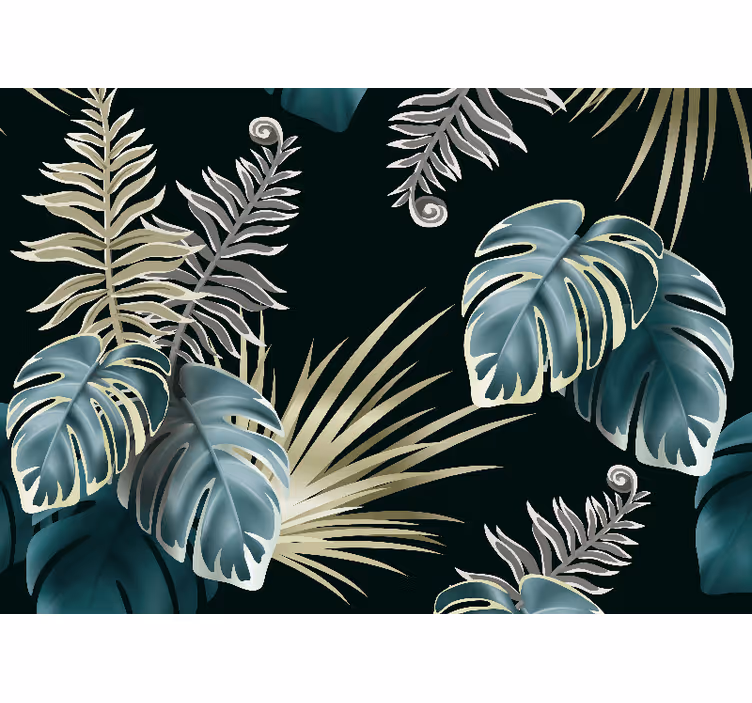Bedroom blind original elegant palm leaves - TenStickers