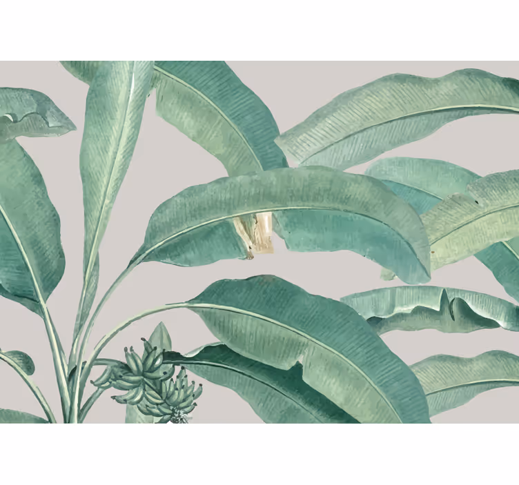 Bedroom blind nordic tropical trees design - TenStickers