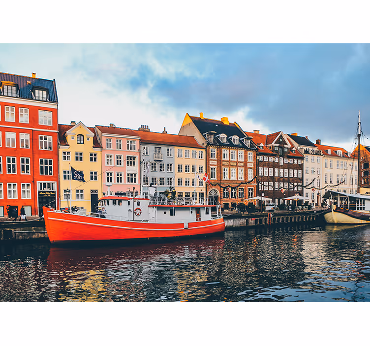 Bedroom blind inspired by the beautiful and colourful nyhavn - TenStickers