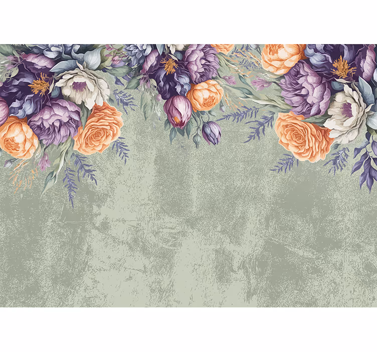 Vintage floral design bedroom blind - TenStickers